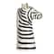 Hello Honey® 11.5" White & Black Hand-Painted Decorative Stoneware Zebra Vase